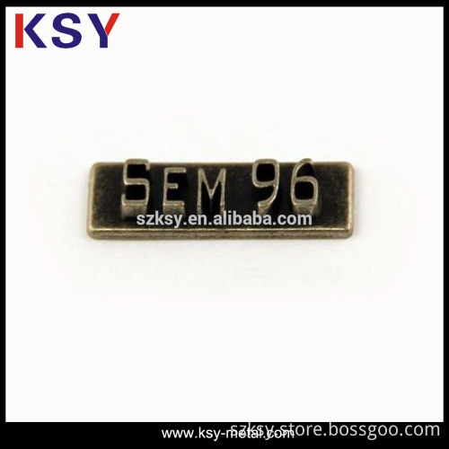 Wholesale metal hangbags label